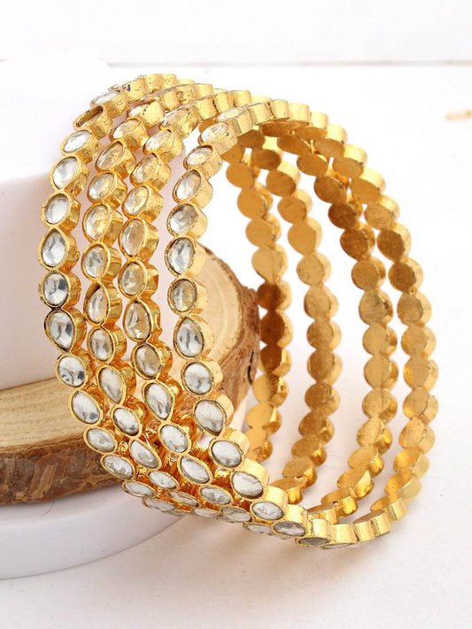 Kanak Bangle Set White Bangles T4 Jewels